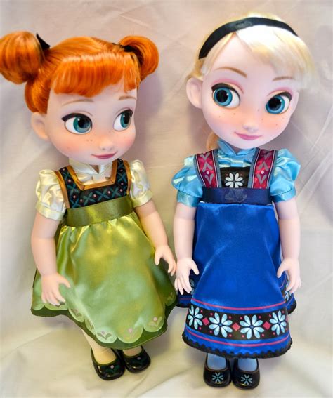 Also Disney's Elsa dolls have a tint of lavender skin tone while mattel's Elsa is just plain whiteflesh skin tone. . Little elsa and anna dolls